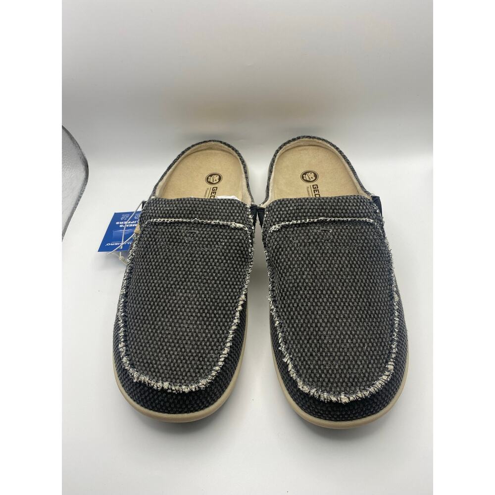 Walk Hero Gecko Man Men's Slip-On Mule Slippers Black Size 8 NWT